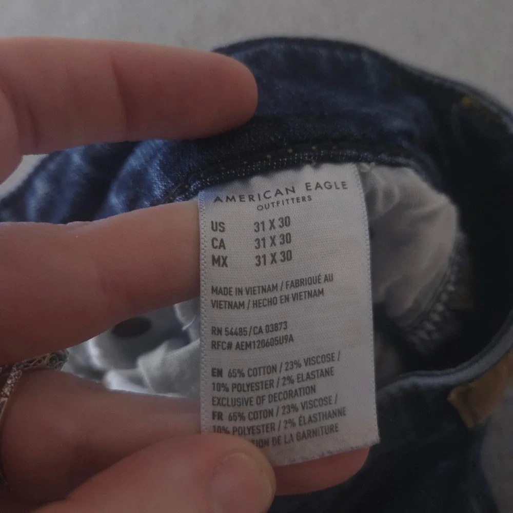 American Eagle Jeans Mens 31x30 Blue Slim Next Level Airflex Stretch Denim